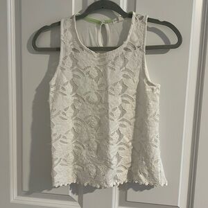 Lace detailed tank top